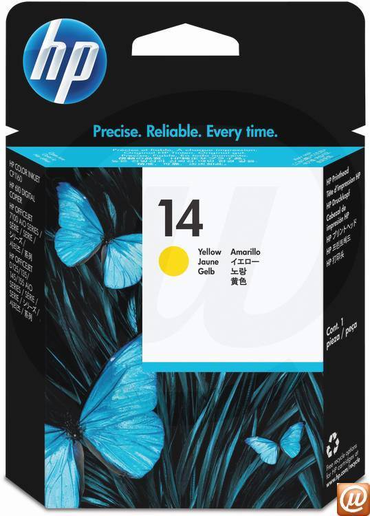 C4923A - Cabea de impresso original HP 14 Amarelo para Color Inkjet cp1160 Digital Copier 610 Offcejet d125 d135 d145 d155 7110 7130 7140